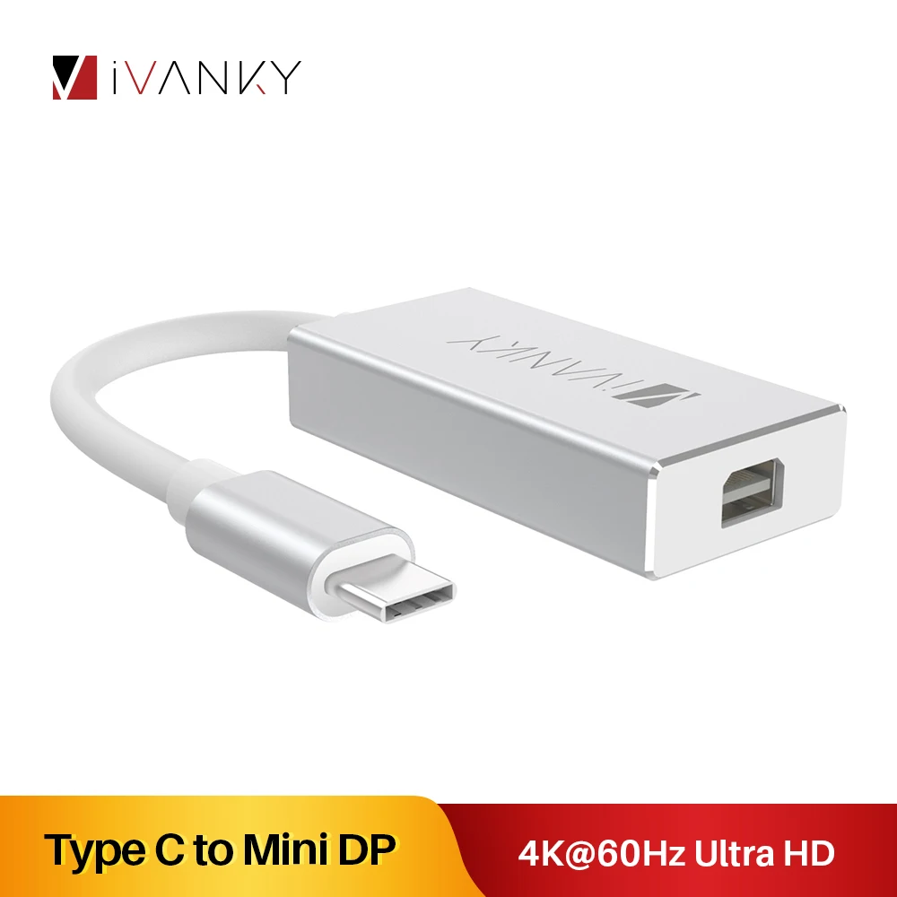 [Пожизненная гарантия] iVANKY 4K @ 60Hz type C для Mini DP адаптер USB дисплея Macbook Air ноутбука
