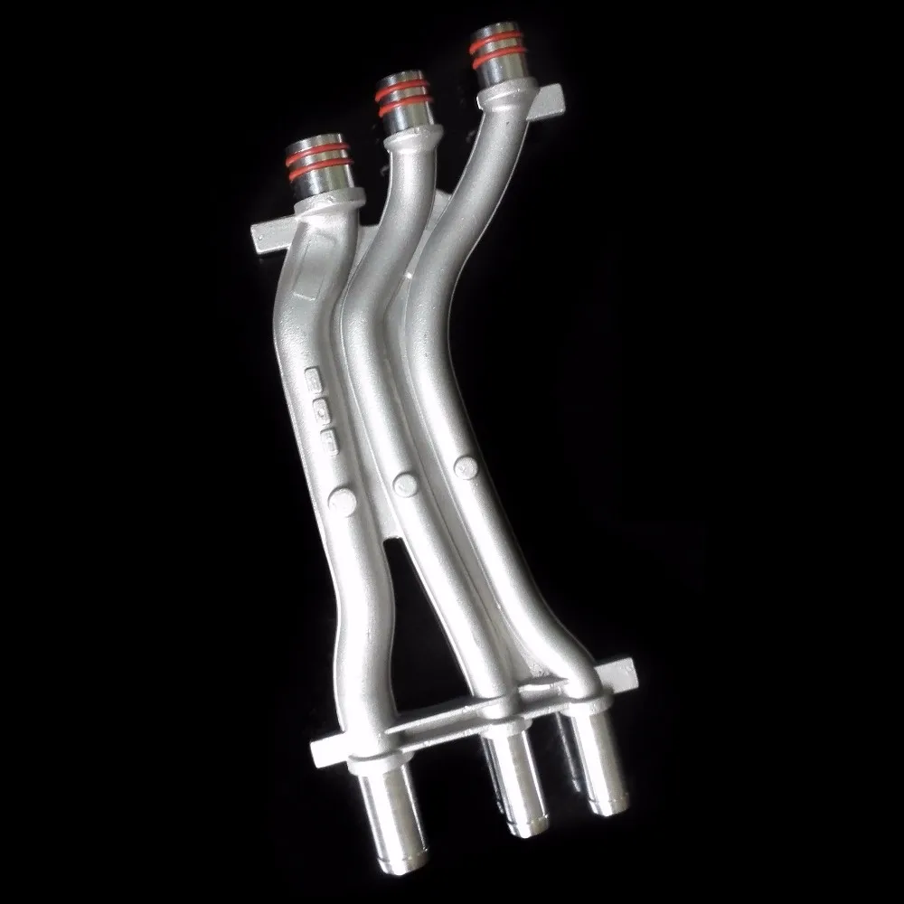 For Porsche CAYENNE 2003 2006 4.5 V8 Aluminum Engine Coolant Heater 3 Triple Path Tube