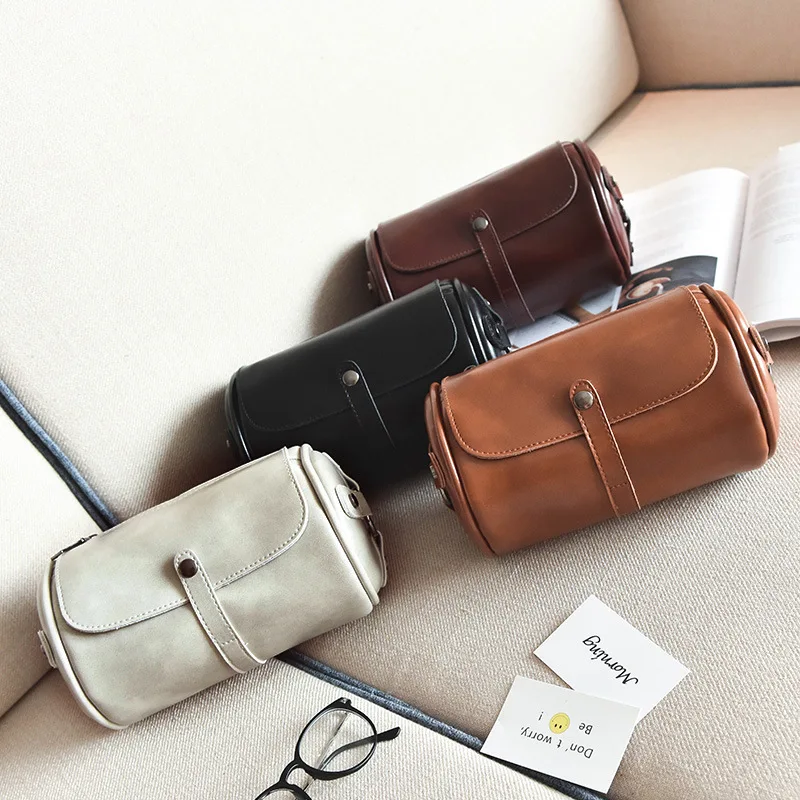 

Sen Retro Round Bag New Korean Fashion Handbags Simple College Wind Shoulder