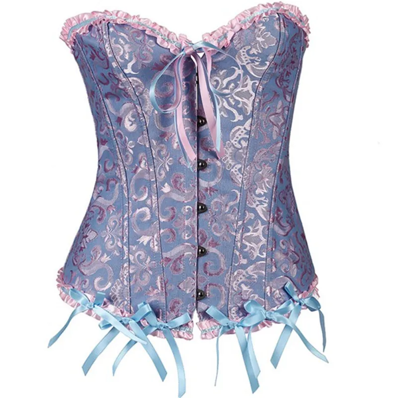 Корсет Женский кружевной сатиновый с цветочным рисунком|corset brocade|satin corsetcorsets bustiers
