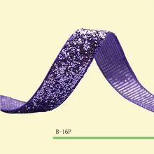 3/" дюйма эластичный/стрейч Лаванда металлик бархатной лентой
