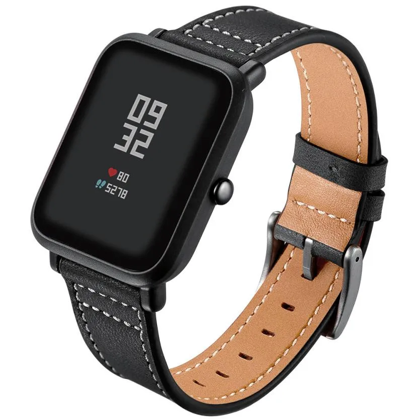 Кожаный ремешок для наручных часов Xiaomi /Huami /Amazfit /Bip /Youth Watch носимые устройства