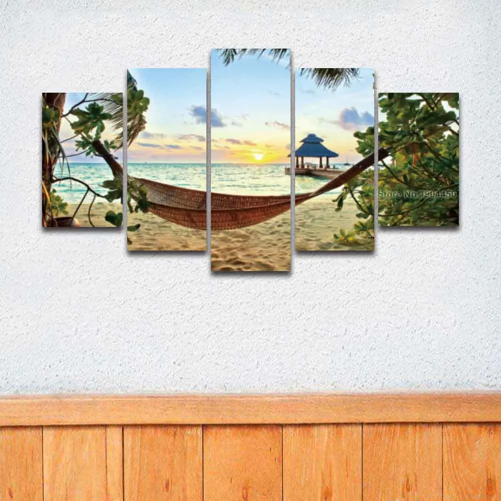Download Art mur plage coucher de soleil For Free