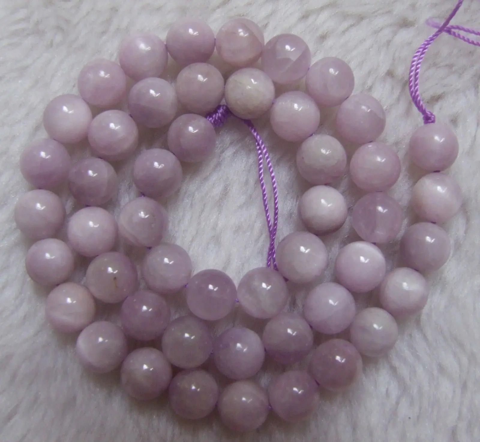 

6mm 8mm 10mm 12mm Natural Kunzite Round Loose Beads 15.5"