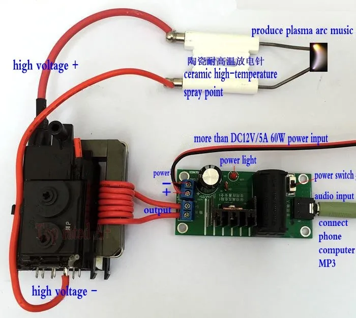 

ZVS Tesla coil Kits module Booster high voltage generator Plasma Music Arc Speaker Diy Kits