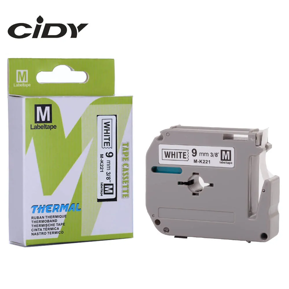 CIDY Mk Tape MK221 MK 221 M-K221 9 мм черно-белая для фотографий | Компьютеры и офис