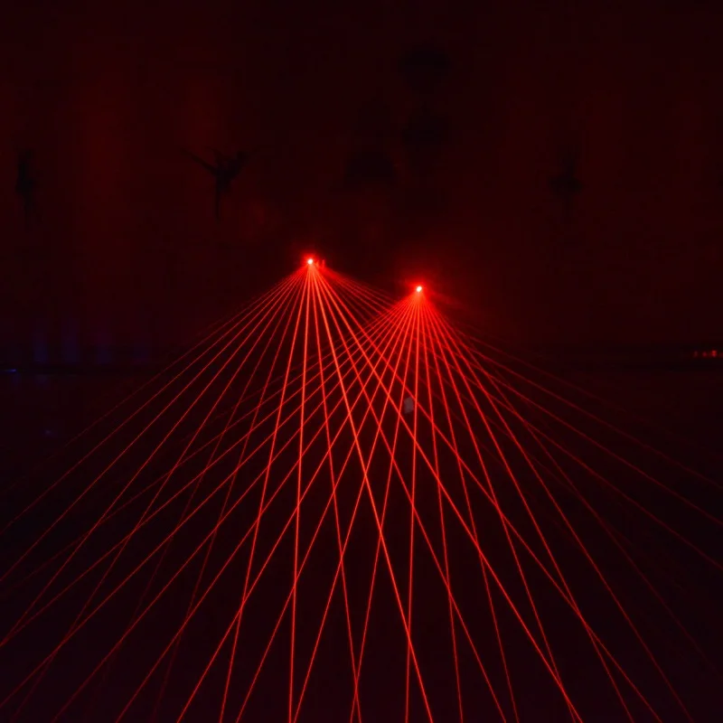 Flashing Red Laser Gloves With 5 Pcs Red Lasers Use For