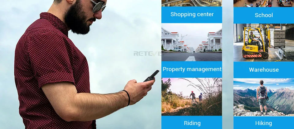 2 шт. Retevis RT618/RT18 мини рация радиостанции ультра-тонкий двойной PTT двухстороннее радио портативный FRS PMR446 частота прыжка