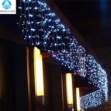 christmas outdoor decoration 5m Droop 0.4-0.6m curtain icicle string led lights 220V New year Garden Xmas Wedding Party
