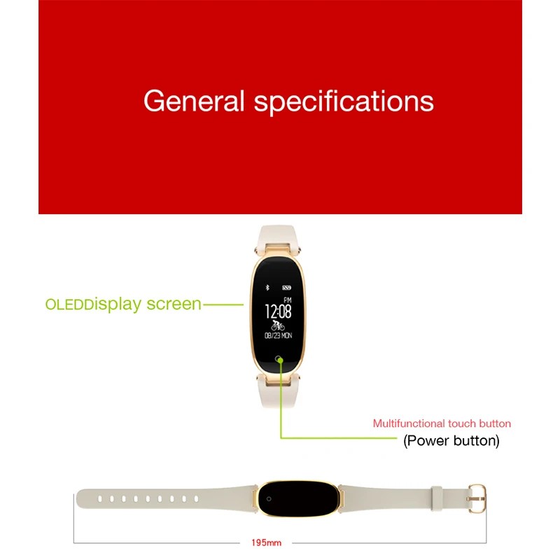 S3 Smart Watch For Apple iPhone IOS Android Mobile Phone Lady Bluetooth Waterproof Heart Rate Monitor Fitness Tracker Smartwatch