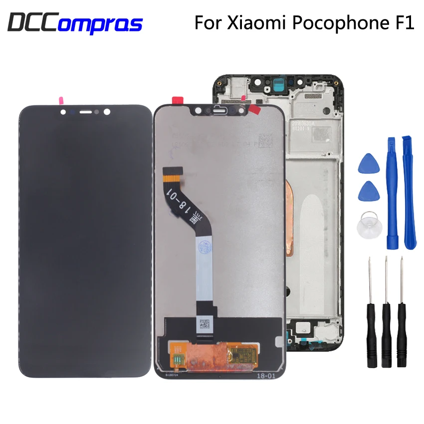 

Original Display For Xiaomi Pocophone F1 LCD Display Touch Screen Digitizer For POCO F1 Screen LCD Display Repair Parts