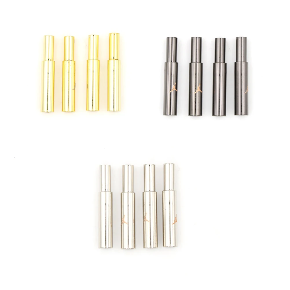 

4PCS Metal Aglets DIY Replacement Screw On No Glue Shoelace For Shoe Laces Tips Metal Tips Shoelaces Gunmetal Head Decoration