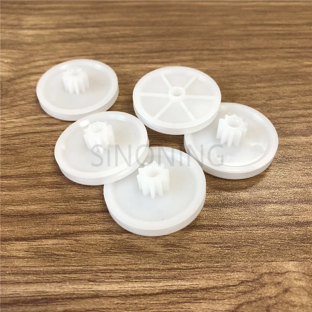 

10pcs TPU leather belt wheel plastic gear model car DIY wheels reduction gear