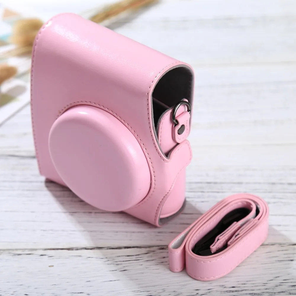 

Full Body PU Leather Digital Camera Bag Case For FUJIFILM instax mini 90 / 25 / 7 / 8 / 9 Digital Camera Cover Cases with Strap