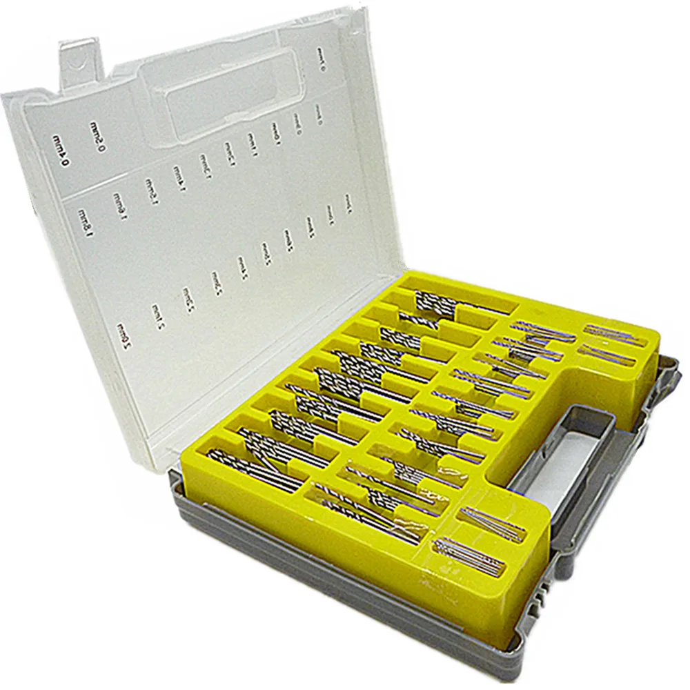 150PC Precision Mini to Micro Drill Bit Hole Maker HSS Twist Set + Carry Case