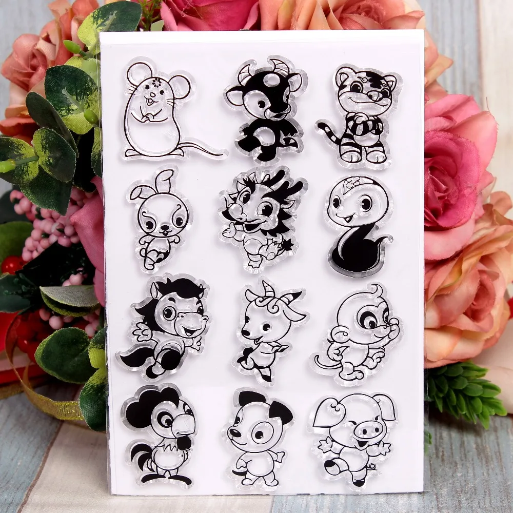 Rubber Silicone Clear Stamps for Scrapbooking Tampons Transparents Seal Background Stamp Card