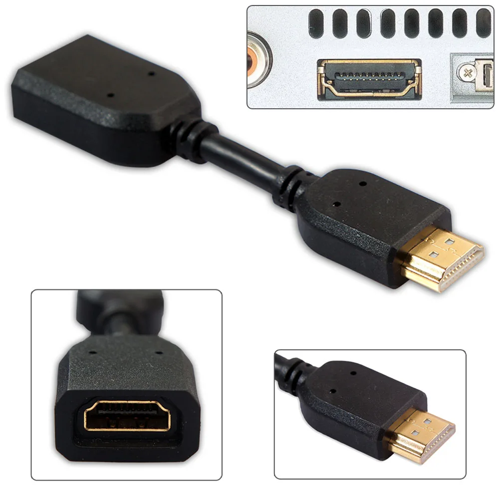 

Malloom 2019 Digital Universal Adjustable Rotation HDMI Male To Female Swivel Adapter Converter Black Top Sale Wholesale