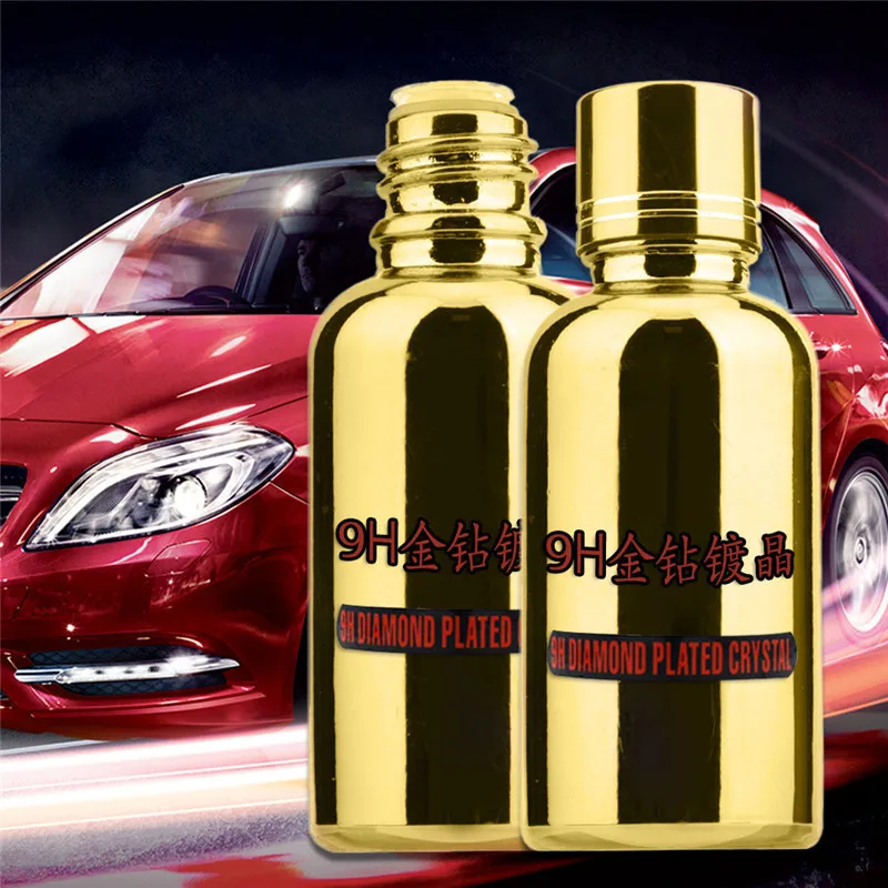 9H Car Liquid Ceramic Coat Auto Detailing Glasscoat Useful Anti scratch Polish Motocycle Paint Care In Gold Bottle|paint care|ceramic coatcar polish