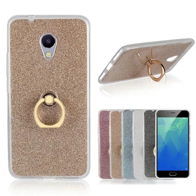 

Luxury Glitter Bling Soft TPU Silicone Case For Meizu M5S Stand Holder Cover Phone Cases For Meizu M5S / Meilan 5S Capa 5.2"