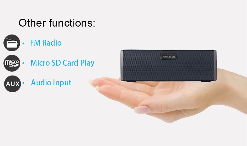 SOMHO S323 Bluetooth беспроводной динамик супер бас портативный динамик s с fm-радио