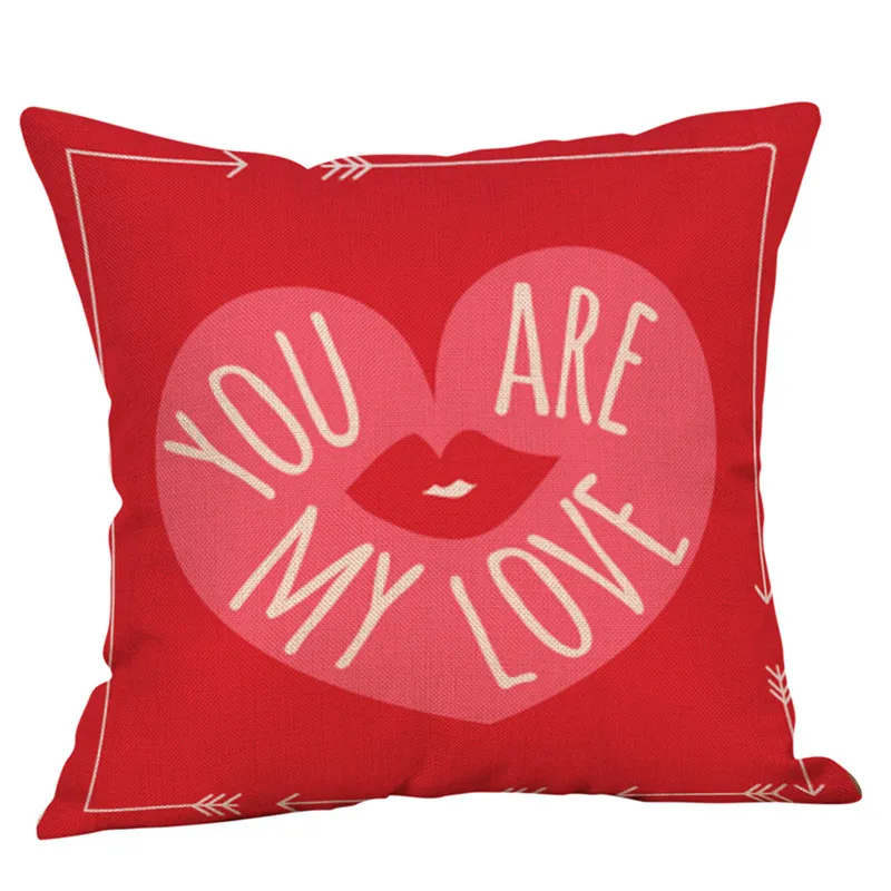 2019 NEW Happy Valentine's Day Throw Pillow Case Sweet Love Square Cushion Cover pillow covers decorative 40JA1812