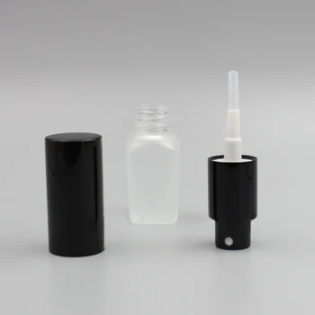 

Mini 10ml clear frosted spray bottle cosmetic with gold/silver/black mist spray pump, 10ml cosmetic glass container