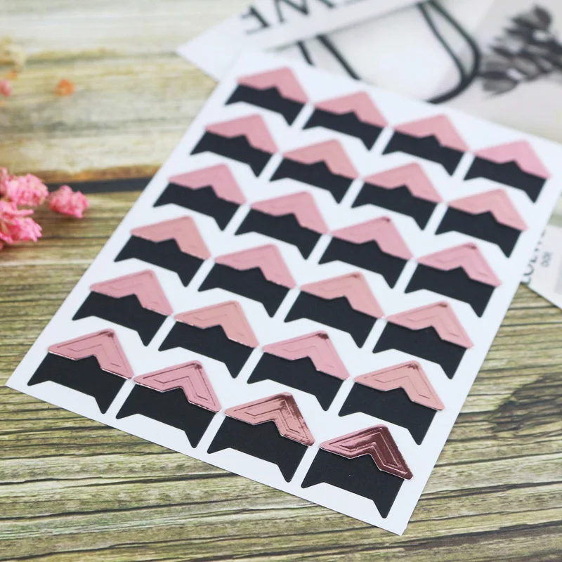 120 pcs/lot (5 sheets) Rose gold Paper Stickers for Photo Albums Frame Decoration Scrapbooking DIY Vintage sticker - Image 3