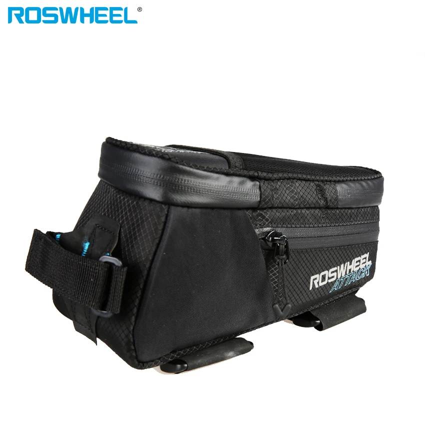 Flash Deal ROSWHEEL ATTACK 2017  Waterproof Bicycle Bag Front Beam Frame Top Tube Bag MTB Road Foldig Bike Phone Bag Cycling Accessories 1