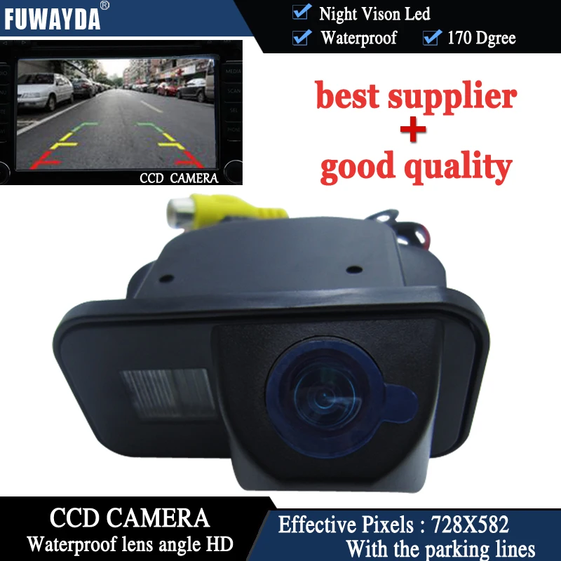 

FUWAYDA PARKING CAR REARVIEW REVERSE BACKUP CCD 170 DEGREE WITH REFERENCE LINE/WATERPROOF NIGHT VISION CAMERA FOR TOYOTA COROLLA