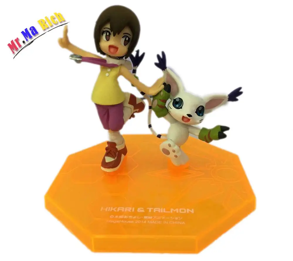 Мультик дигимон Приключения Монстр Цифровой Yagami Hikari Tailmon Gatomon фигурку ПВХ модель