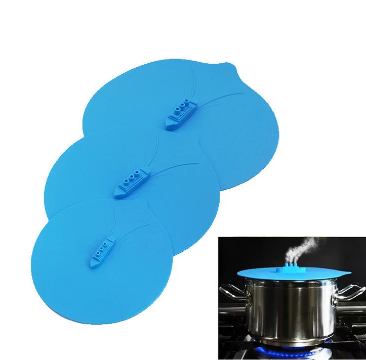 1SET cooking Steam Ship Steaming Lid Universal Silicone Pot Cover Pan Cooking Tool Pan Lid Boil Over Spill Stopper Cover Safe