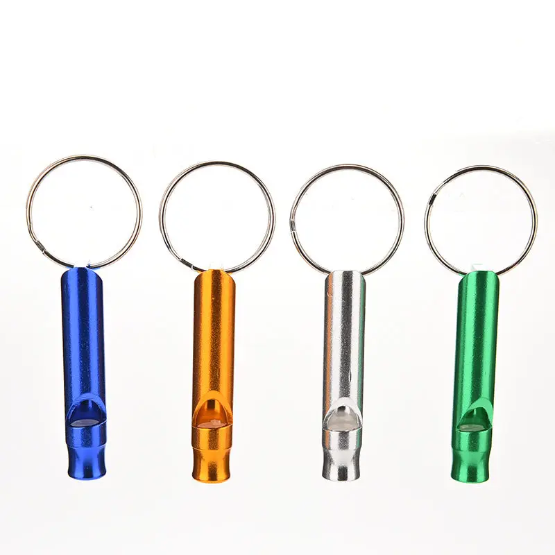1 шт. открытый металлический многофункциональный свисток кулон с брелок для ключей для выживания на открытом воздухе аварийный Мини Размер свистки - Цвет: Random Color