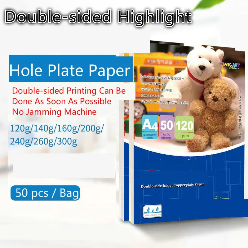 100 Sheets A3 double sided A4 High Glossy Photo gloss Paper For Inkjet  Printer Photo studio Photographer imaging printing Paper