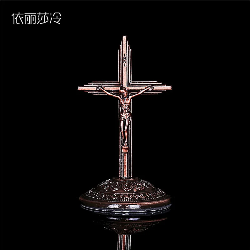 

Jesus Cross Statue Christ INRI Cross Figure Statue Jesus Christian Decoration Board Decoration Jesus Cross Ornament
