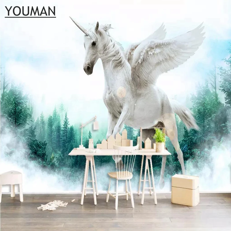 Обои YOUMAN настольные обои 3d изображения Hd фото на заказ с изображением лошади