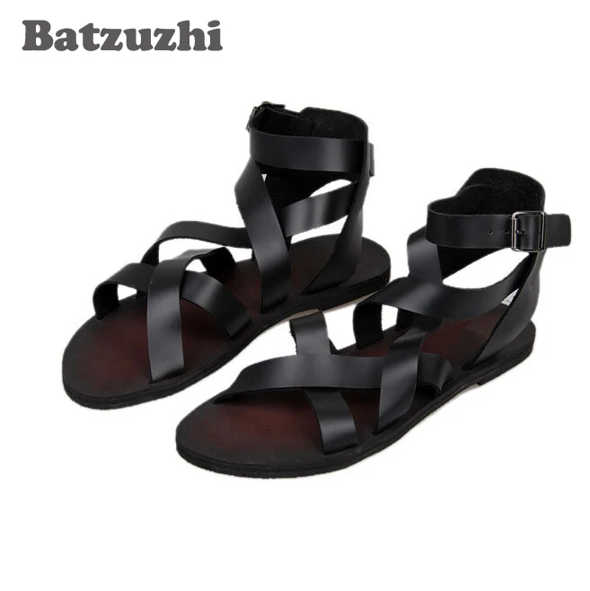 

2018 New Cool Summer Sandal Shoes Men Handsome Man Shoes Sandalias Fashion Man Sandals & Flip Flops, Black Brown, Size EU38-44