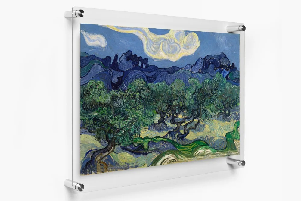 

4X6 inch Wall Mounted Acrylic Plexiglass Poster Frames Wall Mounted Acrylic Photo Rectango Floating Certificate Frame