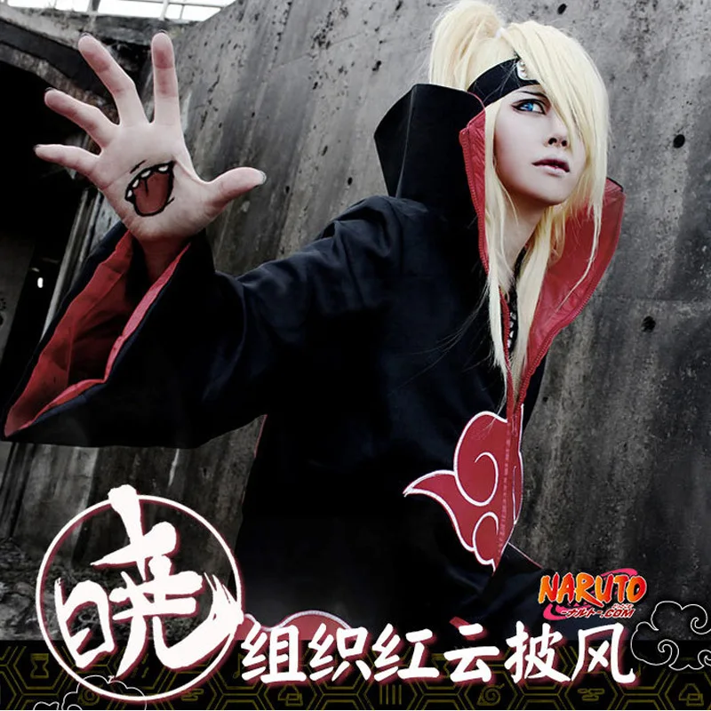 

Hot Sale Anime Naruto Akatsuki /Uchiha Itachi Cosplay Halloween Christmas Party Costume fashion Cloak Cape onesies for adults