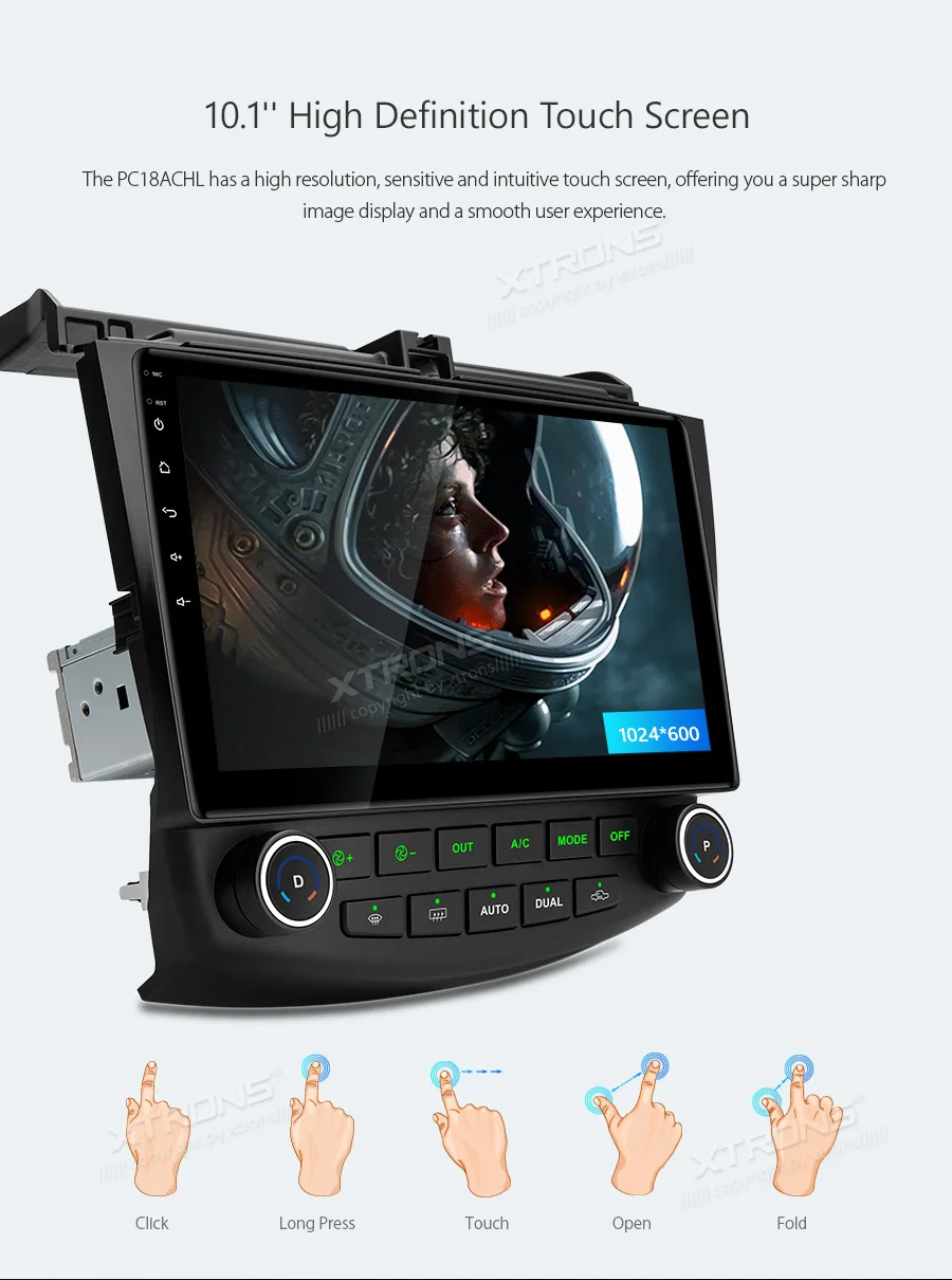 Flash Deal 10.1" Android 8.1 Oreo OS Car Multimedia Navigation GPS Radio for Honda Accord 2002-2007 with Split Screen Function Support 7