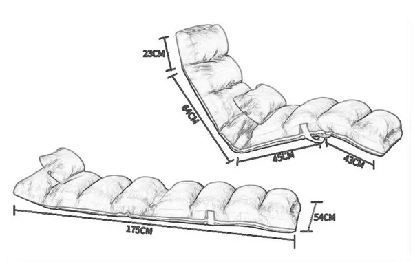 Складной ленивый шезлонг Recliner кресло для отдыха стильный ленивый диван диване кровати Спальное кресло современная японская мебель для