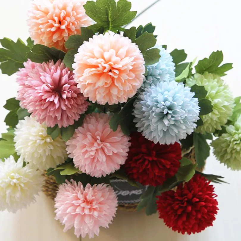 

20pcs Silk Carnation Flower Fake chrysanthemum Artificial Fake for Wedding Decorative Flowers