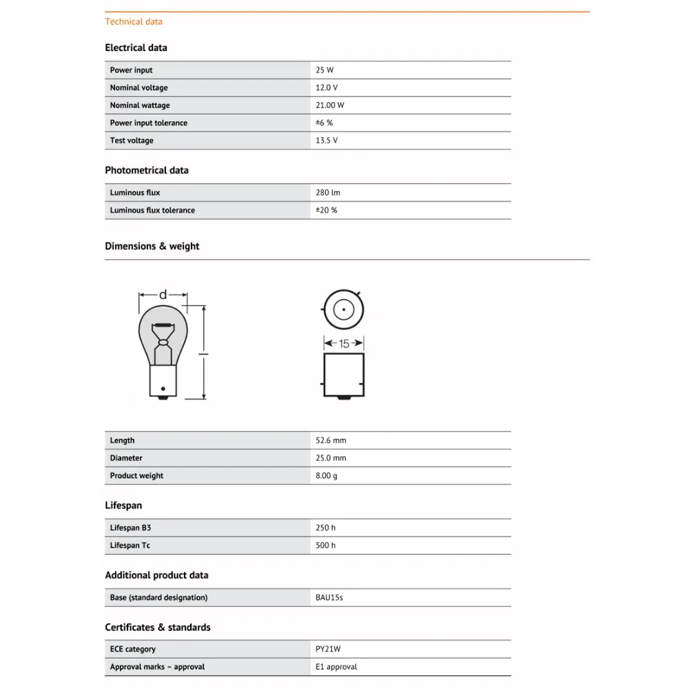 Лампа Ксеноновая OSRAM 12V первоначально 7507 PY21W S25 21W галогенные лампы в Металлической Основы желтый сигнал поворота светильник фонари заднего хода OEM авто лампы стоп сигнала,, 10 шт