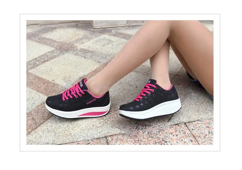 Hundunsnake/кроссовки на танкетке на толстой подошве; женская спортивная обувь; женская обувь для бега; спортивная обувь цвета хаки; теннисная обувь на платформе; feminino B-045