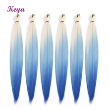 Джамбо косички легко плетение предварительно растянутые 24 дюйма Омбре крючком косички волос синтетические волосы для наращивания для женщин