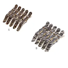 Парикмахерская Бабочка для парикмахерской крокодиловый салон коготь сечение зажим леопардовые заколки для волос для женщин Набор