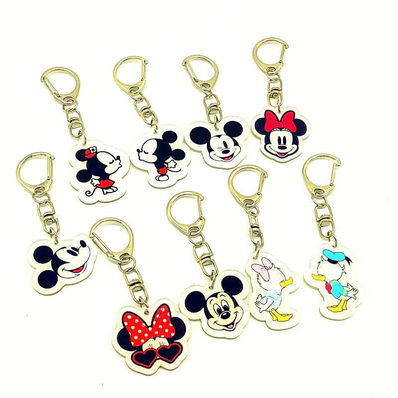 1ピースかわいいミッキーミニーの漫画チャームキーホルダーペンダントキーホルダーキッズバッグストラップバッグペンダント子供パーティーギフト Key Chains Aliexpress