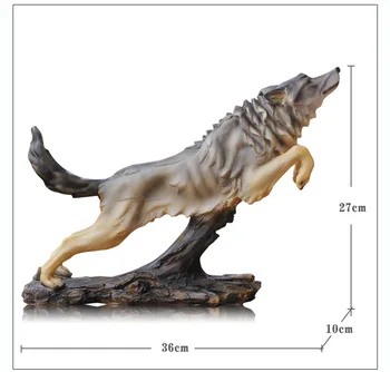 

Art Figurine Wolf totem German shepherd furnishing articles simulation animal model desk decoration custom team award gift