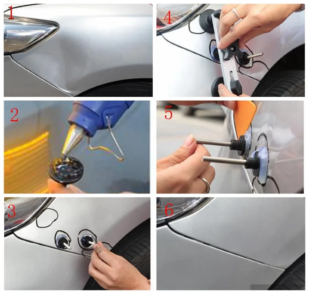 WHDZ Paintless Dent Removal Tools 14PCS Car Repair Kit PDR Tools Bridge Puller Set with Glue Gun and Glue Stricks (2)