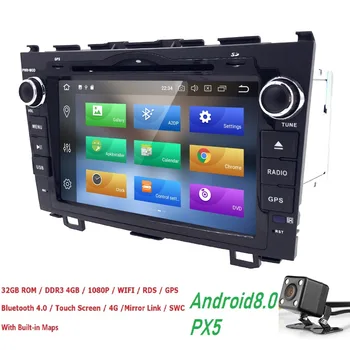

4G+32G Android8.0 Car dvd Video player For Honda CRV 2006-2011 8OctaCore 8inch 2Din Car DVD Radio GPS Navigation TPMS OBDII DVBT