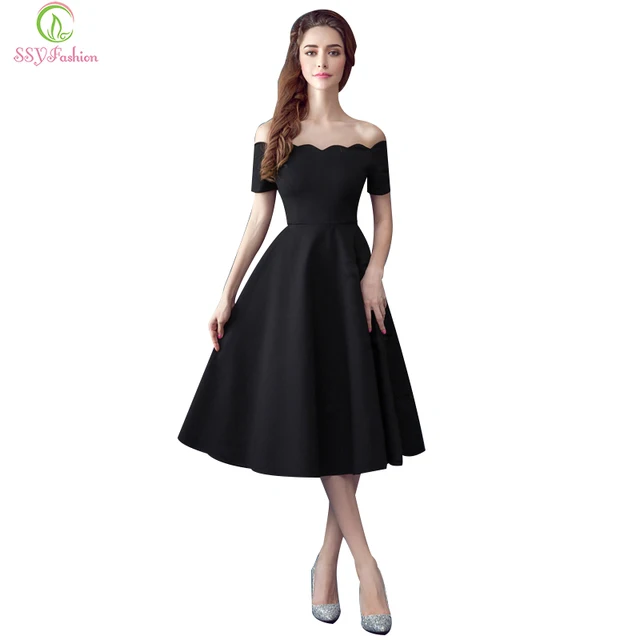 Tea Length Little Black Dress